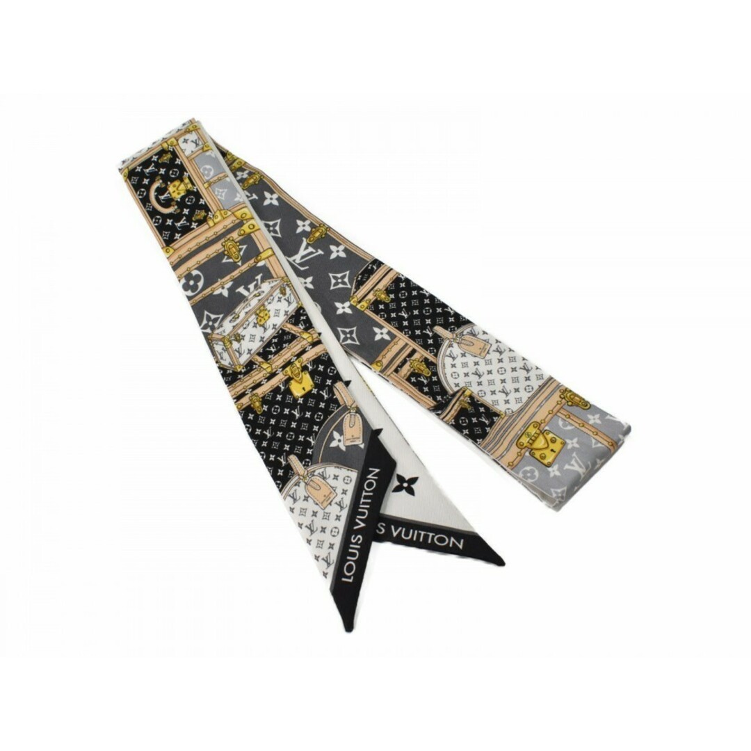 Preowned Louis Vuitton Bando Bb M76442 Scarf Bag Black Gray White