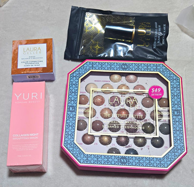 Laura Geller Baked Balance-n-Brighten Sand + Ultimate Palette 31 + Kabuki Brush