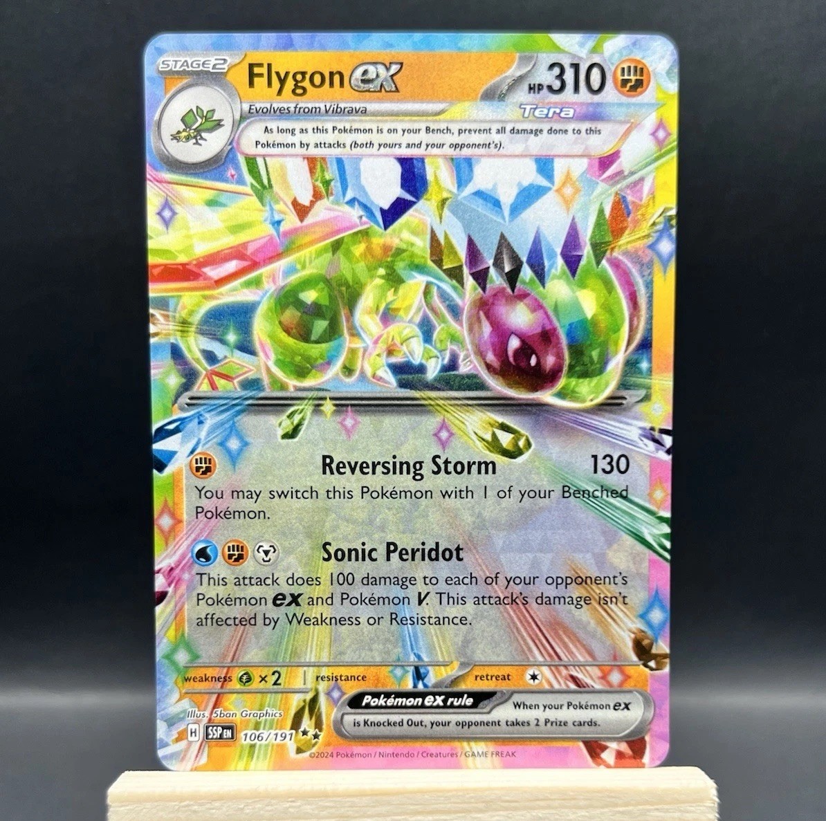 Flygon ex 106/191 Double Rare Surging Sparks Pokemon TCG Pack Fresh Near Mint NM