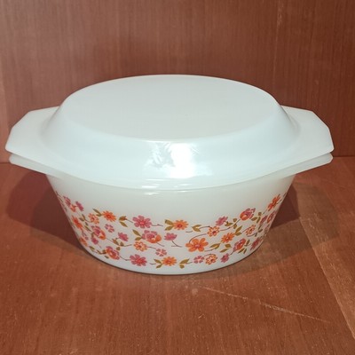 Arcopal Kochtopf Modell Scania, Kochtopf mit weißem Glasdeckel, Vintage