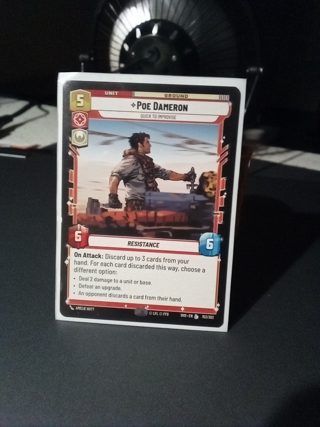 Poe Dameron 153/262 Quick To Improvise Star Wars Unlimited Shadows Of The Galaxy