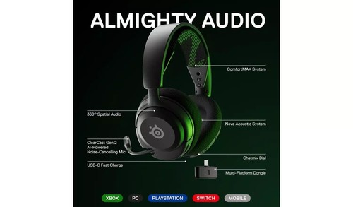 Steelseries Arctis Nova 4X PS Xbox Switch Gaming Wireless Headset - Bild 4 von 7