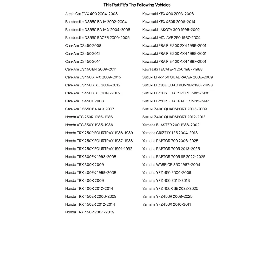 Juego de removedor de cojinetes de eje Tusk ATV 40 mm para HONDA ATC 250R 1985-1986 Foto 3 de 3