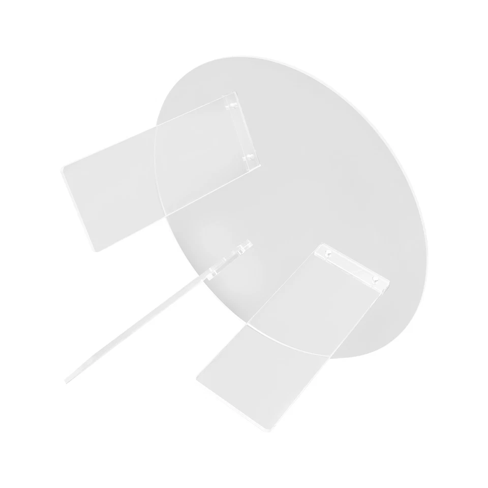 23.6*15.7 in Clear End Table Round Acrylic Side Table Home Decor coffee table - Image 3 of 4