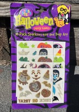 NEW Vintage Lisa Frank Halloween Party Favors Hair And Body Art Stickers/Tattoos