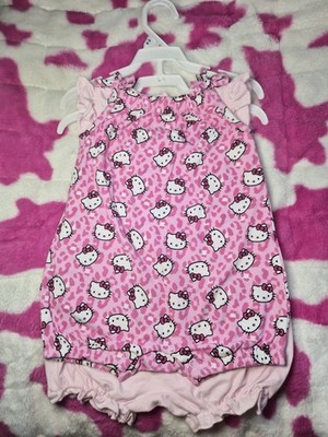 18 Months Hello Kitty Pink Leopard 2-Piece Romper Set - New, See description