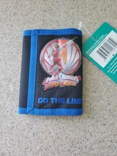 NEW WITH TAG POWER RANGERS WILD FORCE 2003 LICENSED KIDS TRIFOLD WALLET BLUE