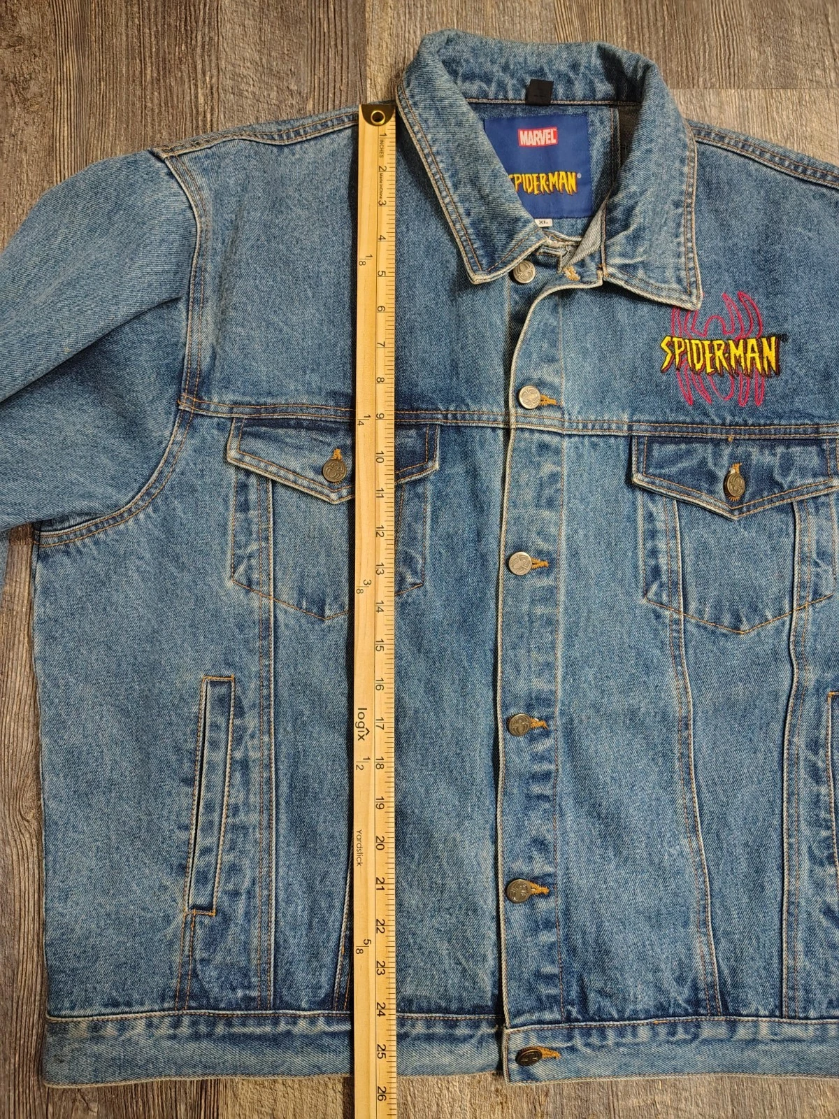 Y2K Spiderman Denim Jacket Vintage 2002 Size XL Marvel Comics - product detail image 23
