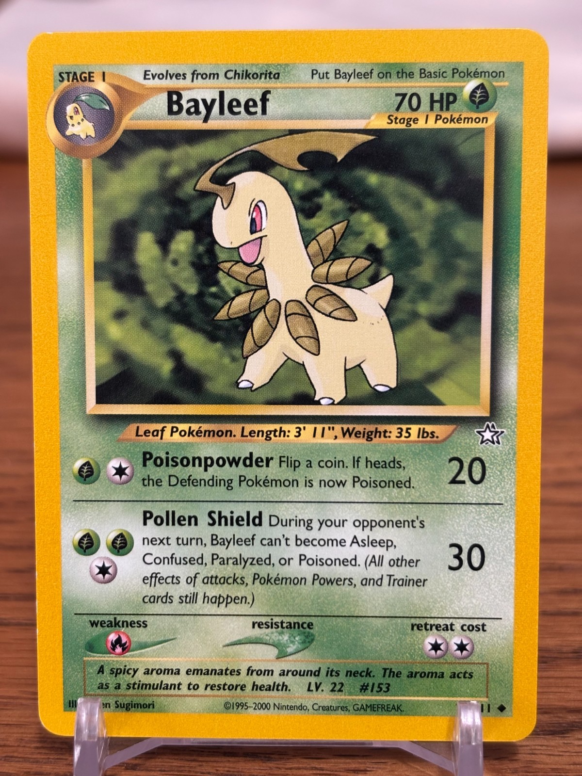 2000 Pokemon 28/111 Bayleef (Neo Genesis) NM