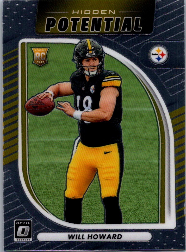 Will Howard 2025 Donruss Optic Hidden Potential #19 Rookie Pittsburgh Steelers