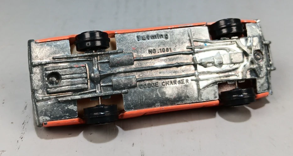 Vintage 1981 Yatming #1081 Orange 69 Dodge Charger 1/64 Diecast #10 VHTF - Image 4 of 4