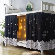2 Pieces Upper/Bottom Bunk Bed Curtains Dorm Home Blackout Bed Cloth Curtain