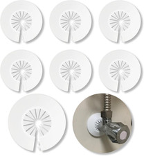 6 PCS Plumbing Cover Plates Plastic Escutcheon Plate Flange Pipe Covers for Bath