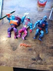 Lit Of 3 VINTAGE He-man Masters Of The Universe Figures.  With Accessories