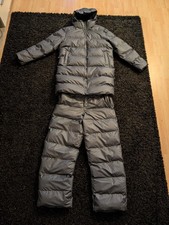 Rains Glanznylon Pu Hose Und Jacke Puffer  Größe L Farbe Bay (blaugrau) Regen