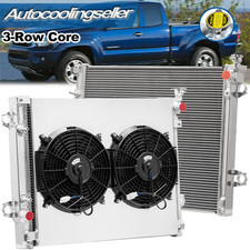 3-row Aluminum Radiator Shroud Fan Fits 2005-2015 Toyota Tacoma 2.7l L4 4.0l V6