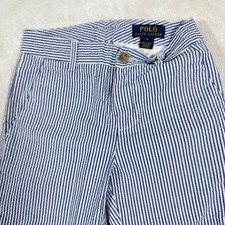 Polo Ralph Lauren Kids Size 8 Blue White Stripe Seersucker Pants Casual Summer