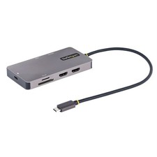 Image of StarTech.com USB C Multiport Adapter Dual HDMI Video 4K 60Hz 2Pt 5Gbps USB-A Hub