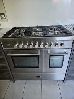 Britannia RC 9TG QL S 90cm 2 Oven 5 Burner Natural Gas Range Cooker Stainless