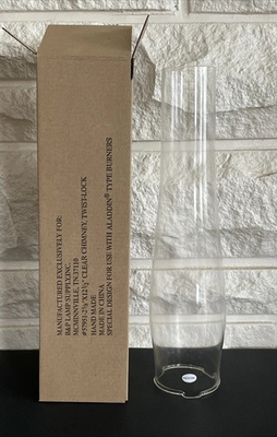 #ad 12 1 2quot; Tall Locks On Clear Glass Hurricane Oil Lamp Chimney $16.50