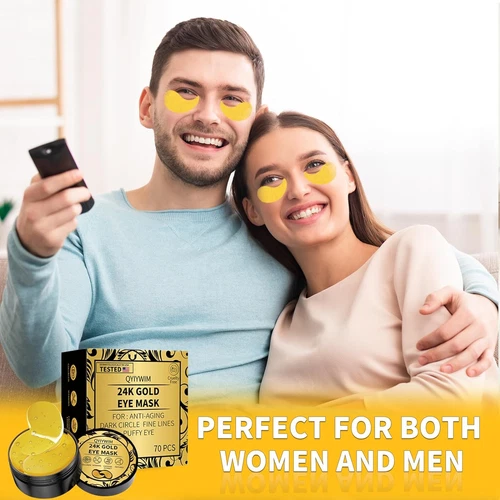 Under Eye Patches 70PCS, 24K Gold Eye Patches for Puffy Eyes Treatment, under Ey - Picture 7 of 12
