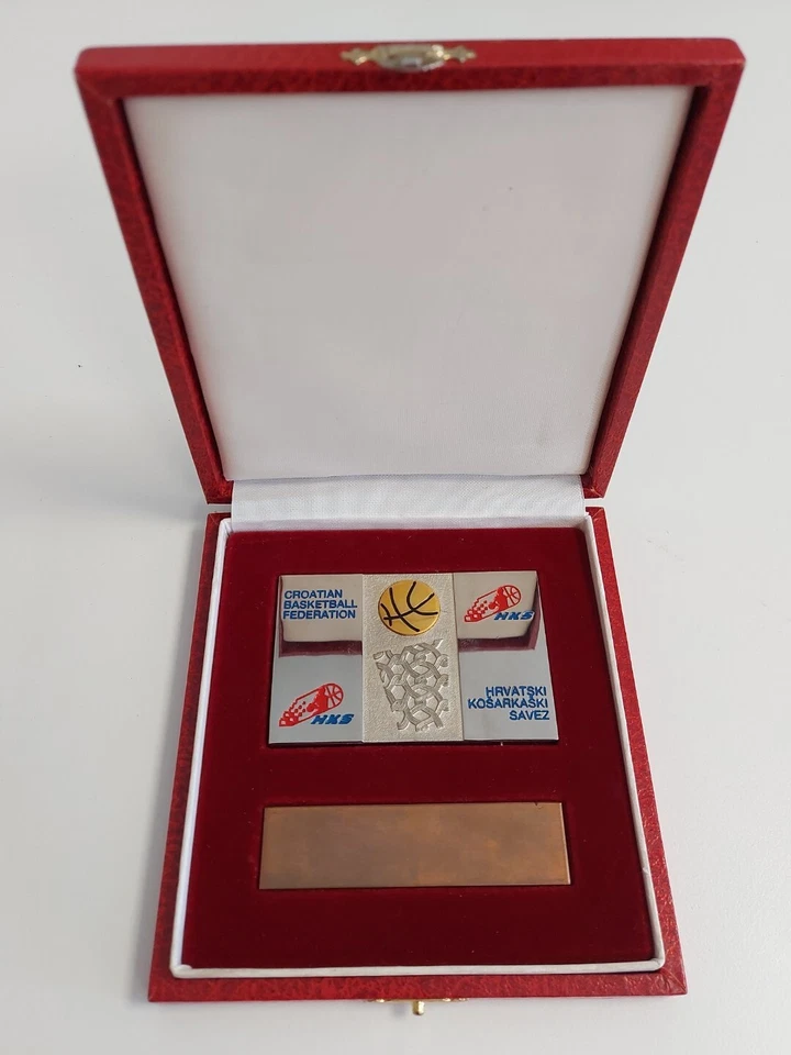 Federación Croata de Baloncesto, HKS, placa oficial croata, ¡medalla! Foto 2 de 3