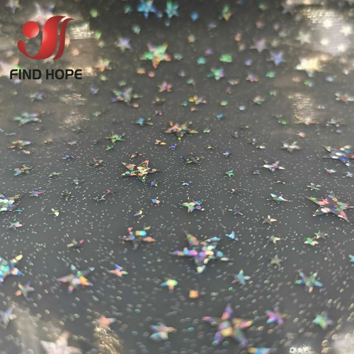 Sparkle Holographic PVC Vinyl Star Fabric DIY Handmade Bow Bag Craft Material A4 - Picture 5 of 16