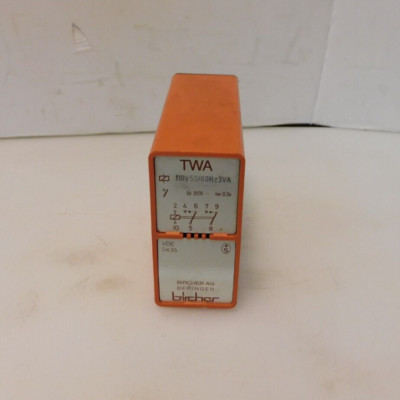 BIRCHER TWA RELAY 110V 50/60Hz 3VA 5A 220V~ tw0,3S VDE0435
