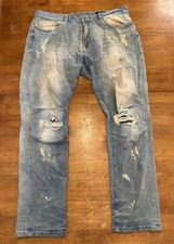 Smoke Rise Men’s Vintage Y2K Jeans 38x32 Distressed