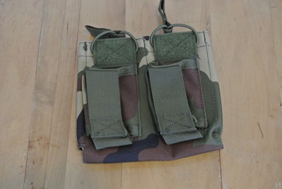 8FIELDS 5.56/9mm Open Top  Magazine Combo Pouch Woodland Airsoft Weste