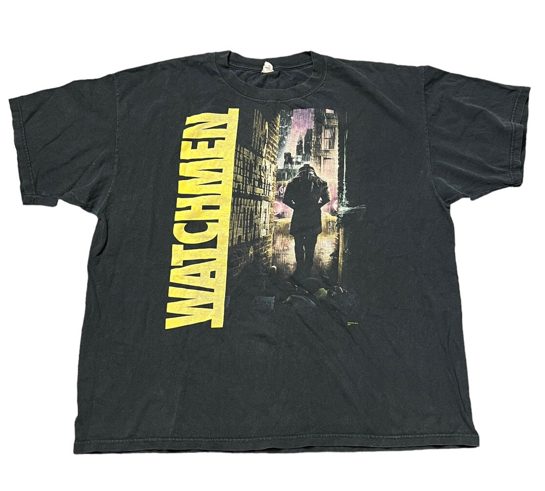 RARE The Watchmen Rorschach Vintage Comic Movie Promo T-Shirt Size