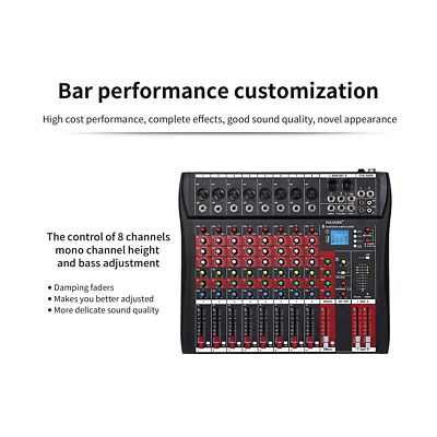 FULODE CT-80S Professional audio mixer 8 Channel with MP3
