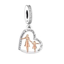 💖 Mother Daughter Charm Best Friends For Life Mum Genuine 925 Sterling Silver  