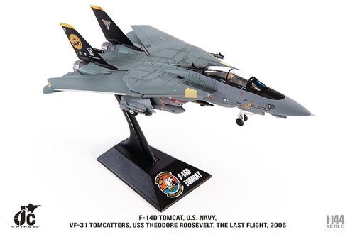 F-14D F-14 Tomcat VF-31 "Tomcatters" US NAVY 2006 1/144 Scale Diecast Model - Picture 3 of 16