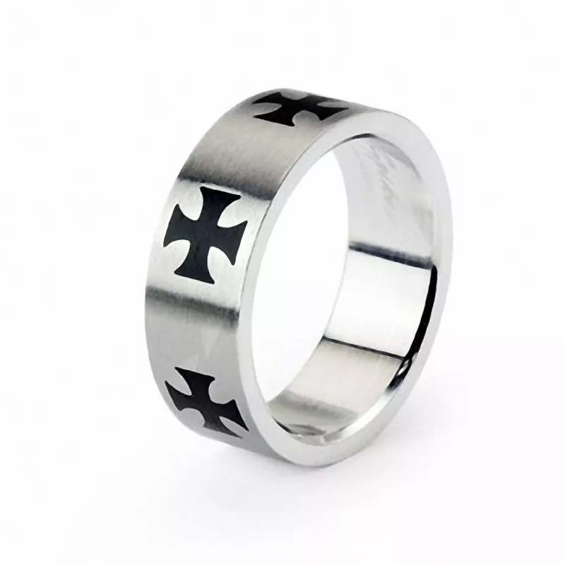 Bague homme croix celtique noire eBay
