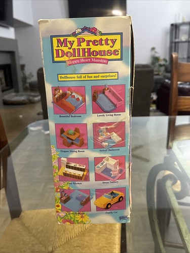 VINTAGE 1994 GALOOB MY NICE DOLLHOUSE HAPPY HEART MANSION 31660 NUOVO SIGILLATO scatola - Foto 11 di 23