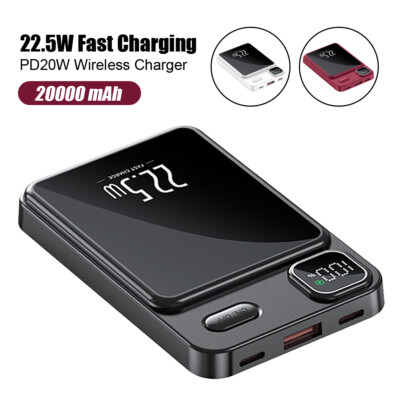 20000mAh Power Bank Wireless PD20W Fast Charger for iPhone