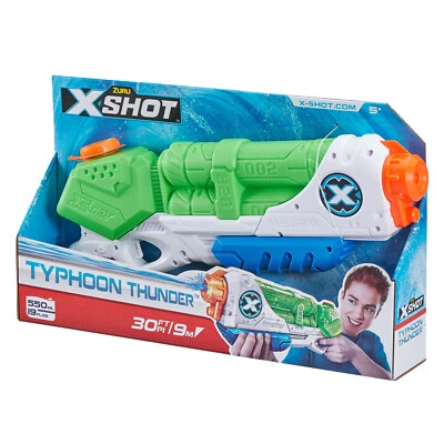ZURU X-SHOT Wasserpistole X-Shot Typhoon Thunder Wasserpistole 40cm 9m Spritzpistole ab 5