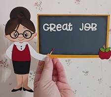 Premade Paper Piecing for Scrapbooking, Teacher, Back to School, Set of School