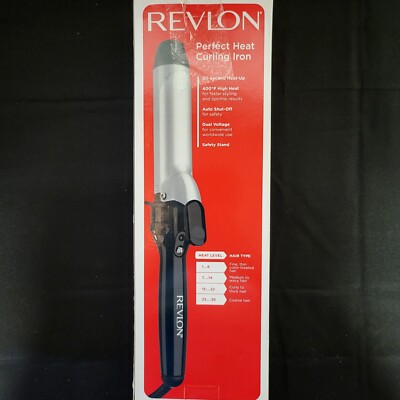 REVLON PERFECT HEAT TRIPLE CERAMIC CURLING IRON FOR SILKY SMOOTH LOOSE CURLS 