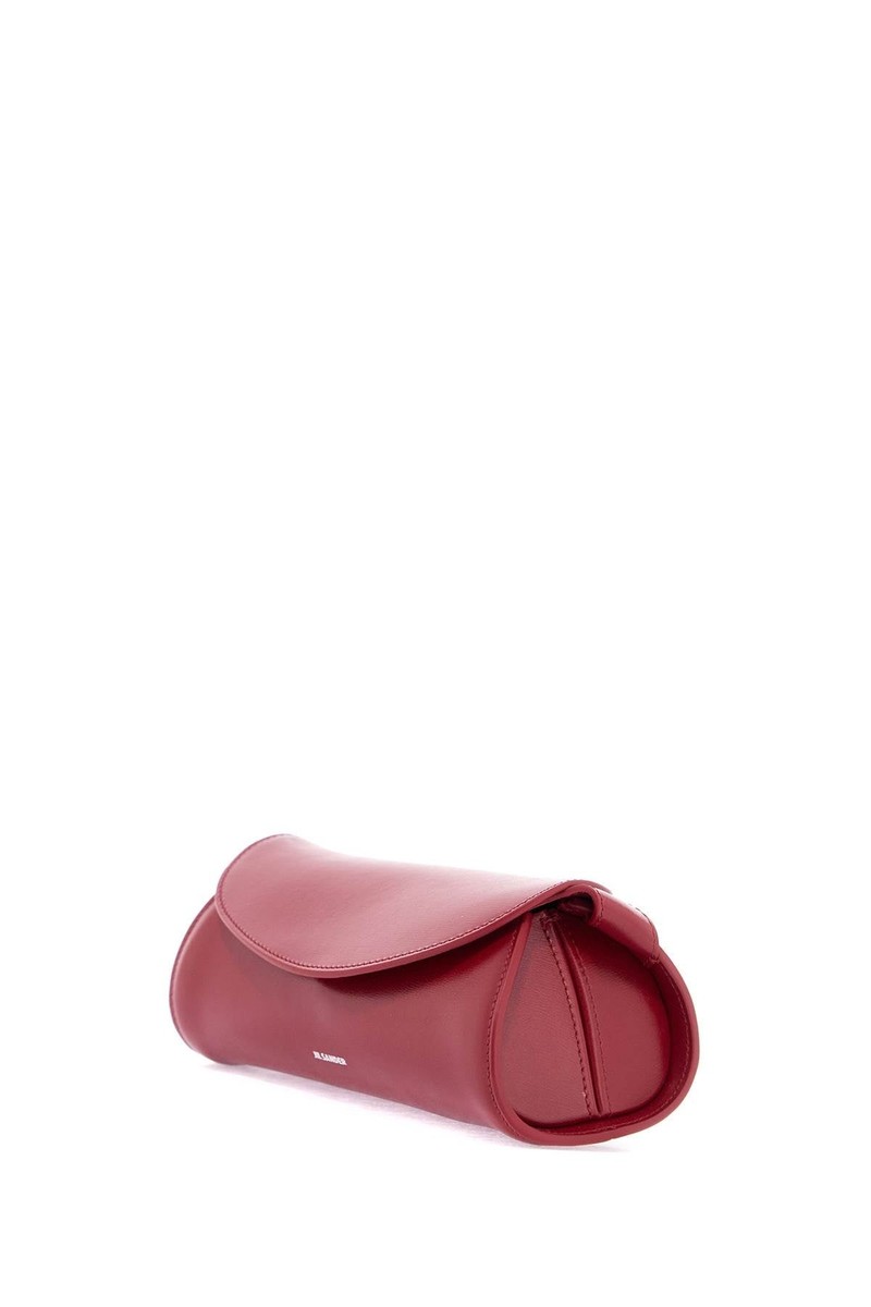 【関税＆送料込み】Jil Sander 'Cannoli' Burgundy Leather Bu Cannolo Small Woman | Jil Sander Official Online Store
