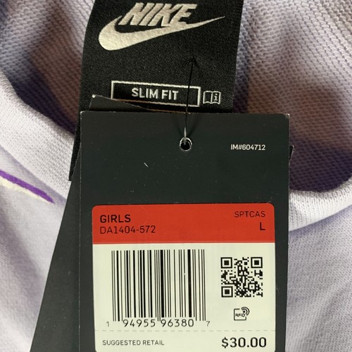 Nike Tank Top Girls Large Purple All Over Print Cotton Slim-Fit Pullover 7387 - Picture 5 of 8