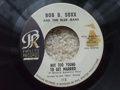 Bob B. Soxx - Not Too Young To Get Married / Annette  USA Jukebox 45 - VG+