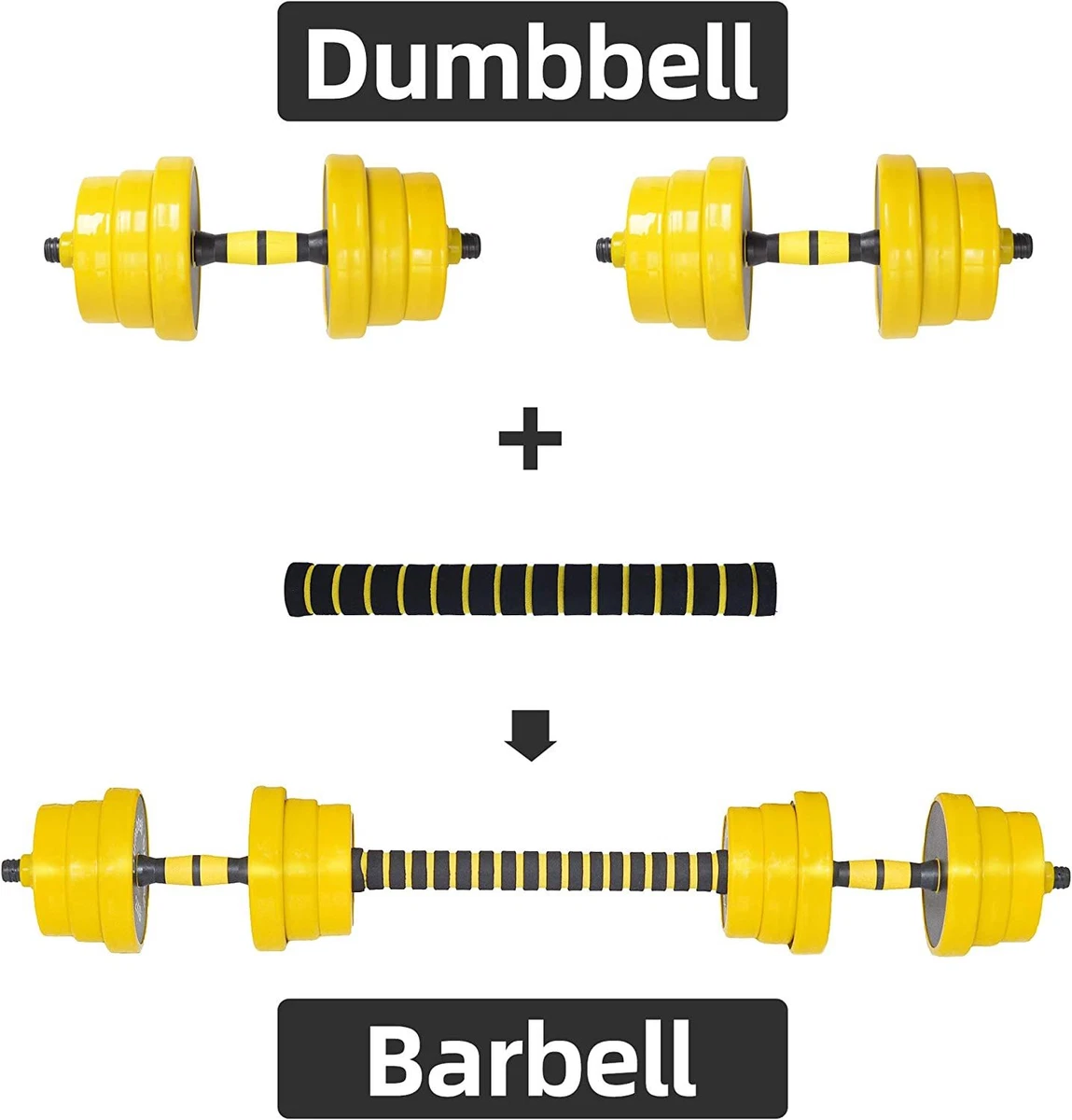 Nice C Dumbbell Set Weights Adjustable Barbell 66LB or 33 LB Pair