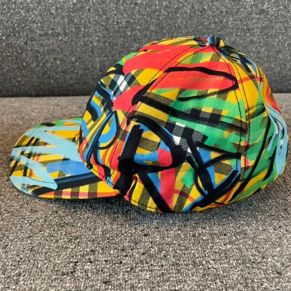 BURBERRY Rare Nova Check Graffiti Cap Non Yellow | eBay