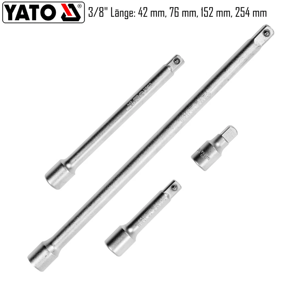 YATO Rallonge Douille 3/8" 42 mm 76 mm 152 mm 254 mm 1 Pièce - Photo 1/1
