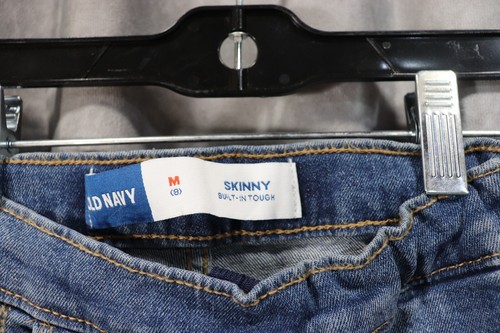 Old Navy Girls Skinny Built In Tough Denim Pull On Jeans Size Medium - Picture 2 of 3
