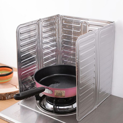 Stove Top Splatter Guard Shield for Hot Oil Grease Aluminum Foil 3 Sided - Picture 8 of 11