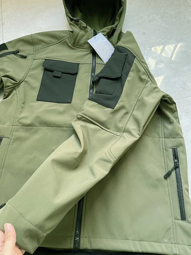 Tactical Jacket Men Military Outdoor Waterproof Hood Windbreaker Work Soft Shell - Picture 20 of 27