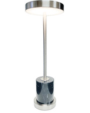 Rechargeable LED Cordless Portable Lamp-Black Marble-Satin Nickel Finish